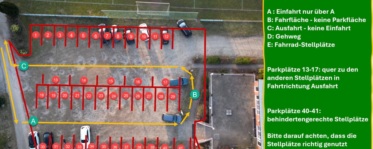 Informationen zum neuen Parkplatz