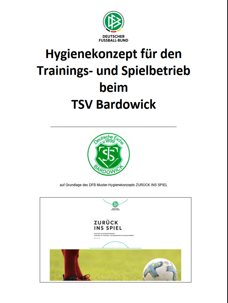 TSVBardowick Hygienekonzept